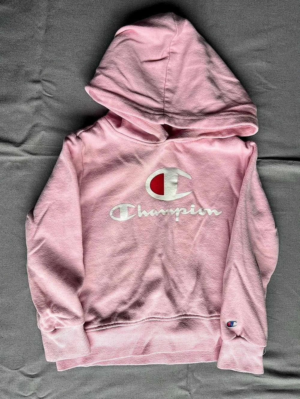 Champion Script Logo Fleece Pullover Hoodie Pink